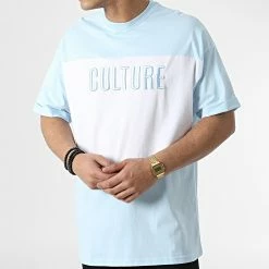 Remise 💯 Tee 👕 Shirt LL645 Bleu Clair Blanc de Ikao 🔥 -Ikao Soldes Boutique ikao 306760 LL645 BLUE 20220307T160856 03