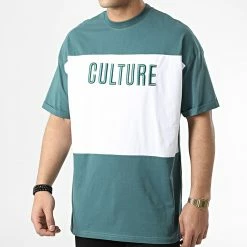 Coupon ✨ Tee 👕 Shirt LL645 Vert Blanc de Ikao 🔥