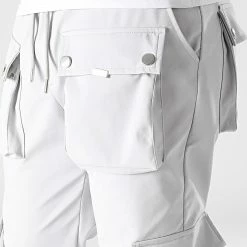 Offres 🔥 Pantalon Cargo LL620 Gris Clair de Ikao ✔️ -Ikao Soldes Boutique ikao 306801 LL620 GREY 20220228T154826 02