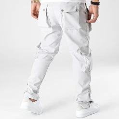 Offres 🔥 Pantalon Cargo LL620 Gris Clair de Ikao ✔️ -Ikao Soldes Boutique ikao 306801 LL620 GREY 20220228T154828 04
