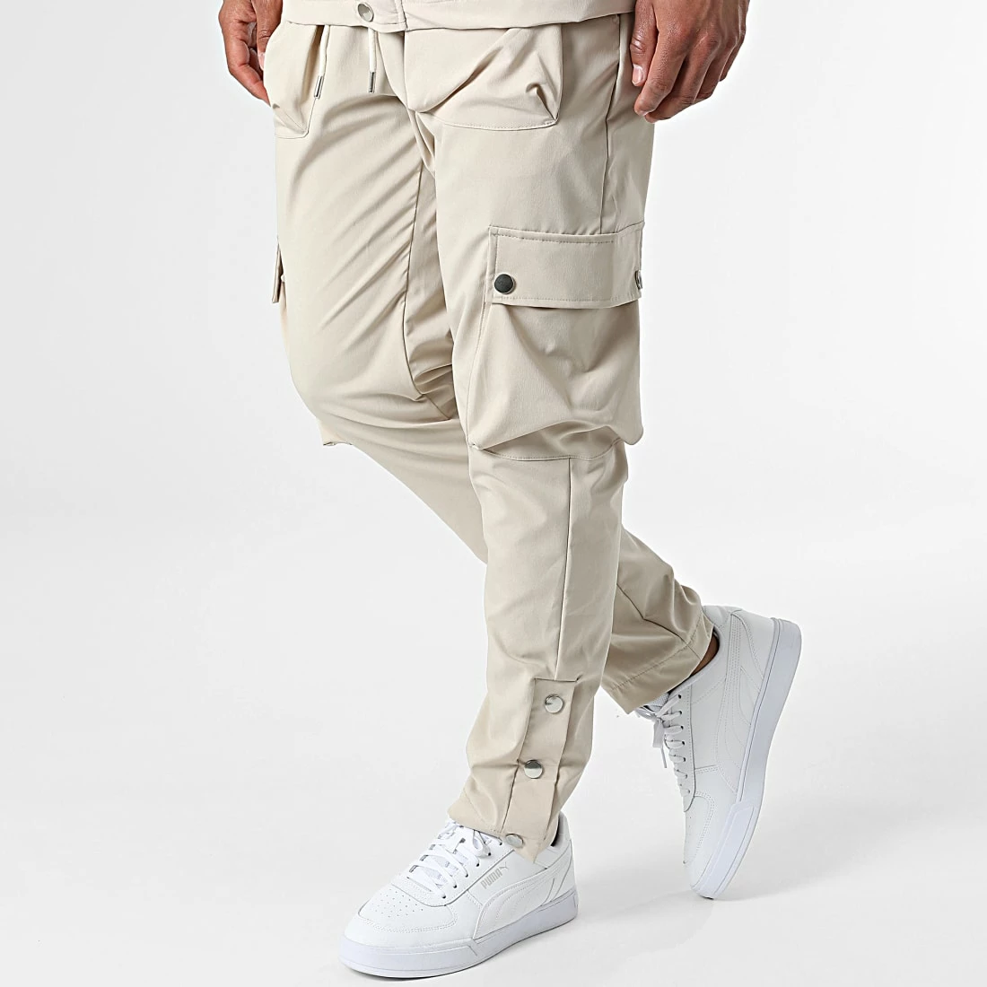 Meilleure affaire 🤩 Ensemble Veste Zippée Et Pantalon Cargo LL640 Beige de Ikao ❤️ 6 Meilleure affaire 🤩 Ensemble Veste Zippée Et Pantalon Cargo LL640 Beige de Ikao ❤️ – Image 4
