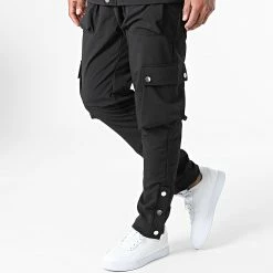 Meilleure vente 😍 Ensemble Veste Zippée Et Pantalon Cargo LL640 Noir de Ikao 🥰 -Ikao Soldes Boutique ikao 306804 LL640 BLACK 20220324T161644 04