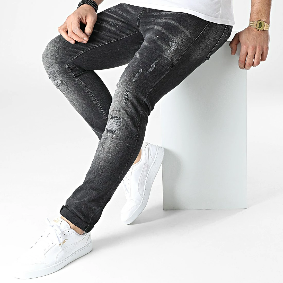 Meilleur prix 😉 Jean Slim L6014 Noir de Ikao 🥰 5 Meilleur prix 😉 Jean Slim L6014 Noir de Ikao 🥰 – Image 3