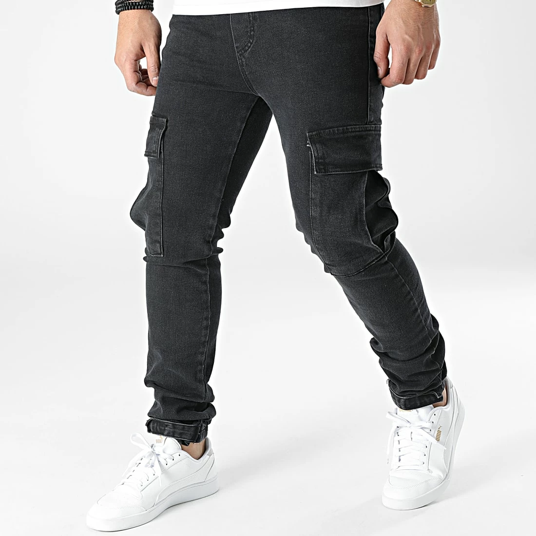 Meilleure vente 👍 Jogger Pant Jean Slim L6002 Noir de Ikao 👏 3 Meilleure vente 👍 Jogger Pant Jean Slim L6002 Noir de Ikao 👏