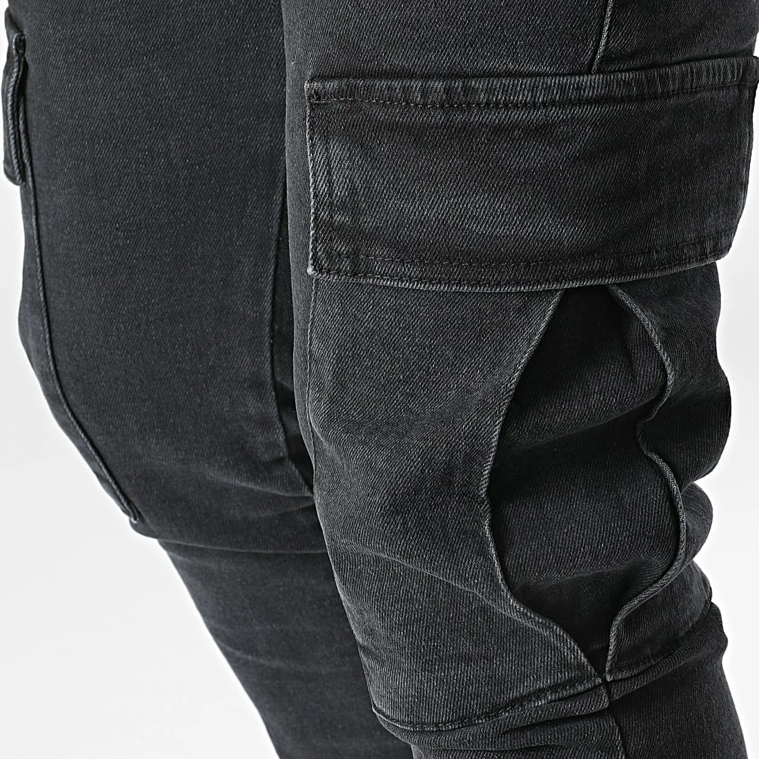 Meilleure vente 👍 Jogger Pant Jean Slim L6002 Noir de Ikao 👏 4 Meilleure vente 👍 Jogger Pant Jean Slim L6002 Noir de Ikao 👏 – Image 2