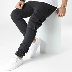 Meilleure vente 👍 Jogger Pant Jean Slim L6002 Noir de Ikao 👏 8 Meilleure vente 👍 Jogger Pant Jean Slim L6002 Noir de Ikao 👏 -Ikao Soldes Boutique ikao 306835 L 6002 BLACK 20220301T122731 03