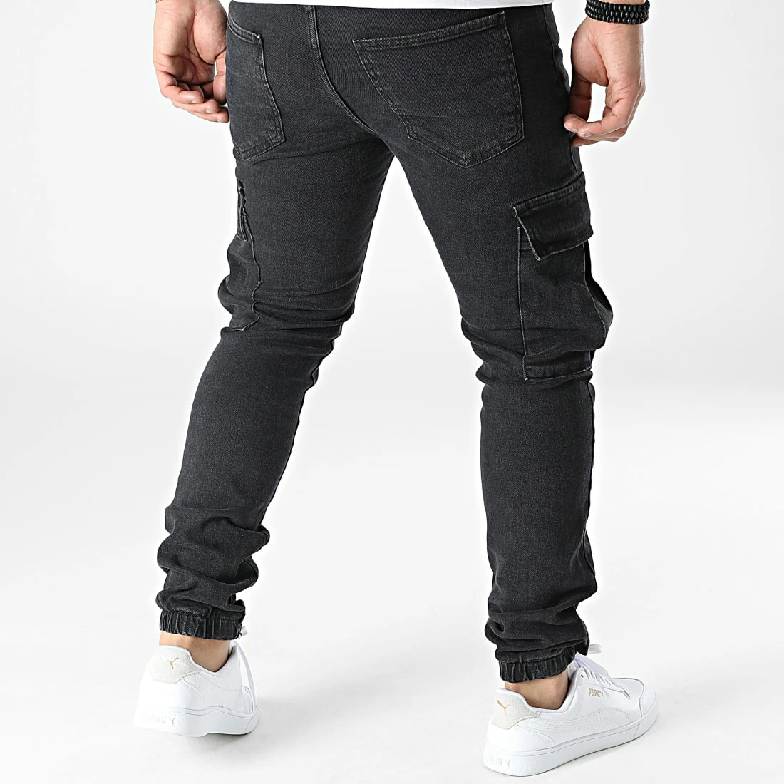 Meilleure vente 👍 Jogger Pant Jean Slim L6002 Noir de Ikao 👏 6 Meilleure vente 👍 Jogger Pant Jean Slim L6002 Noir de Ikao 👏 – Image 4