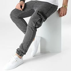 Meilleure affaire ✨ Jogger Pant Jean Slim L6002 Gris Anthracite de Ikao 👏 -Ikao Soldes Boutique ikao 306836 L 6002 GREY 20220301T122511 03
