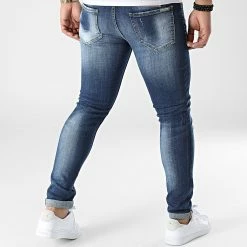 Bon marché ❤️ Jean Skinny L6003 Bleu Denim de Ikao 🎁 -Ikao Soldes Boutique ikao 306840 L 6003 20220301T122500 04