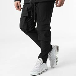 Nouveau 🛒 Ensemble Veste Et Jogger Pant LL608 Noir de Ikao 🔔 -Ikao Soldes Boutique ikao 306860 LL608 BLACK 20220307T161106 04
