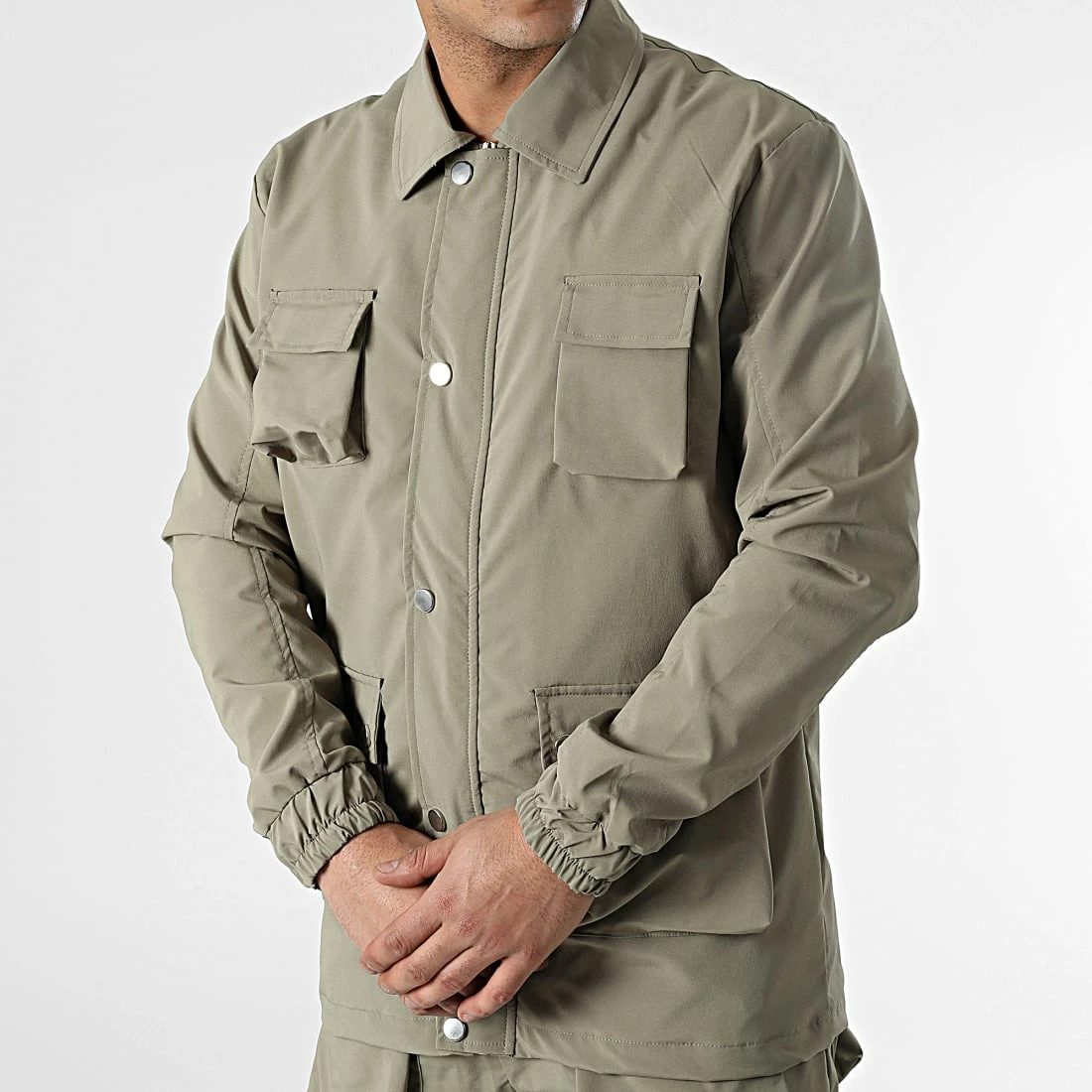 Offres ❤️ Ensemble Veste Et Pantalon Cargo LL640 Vert Kaki de Ikao ❤️ 4 Offres ❤️ Ensemble Veste Et Pantalon Cargo LL640 Vert Kaki de Ikao ❤️ – Image 2