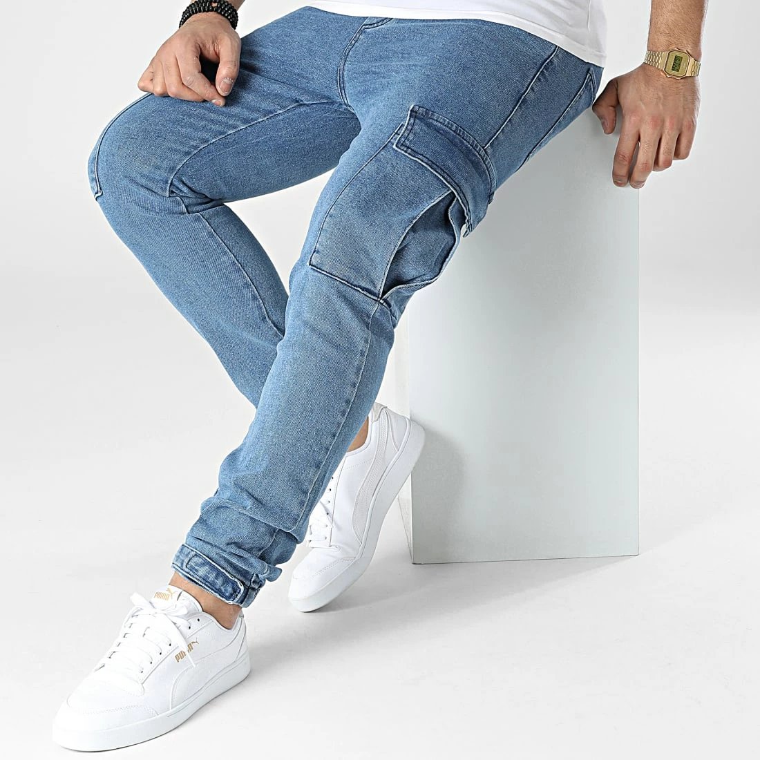 Meilleur prix ⌛ Jogger Pant Jean L6001 Bleu Denim de Ikao 👍 5 Meilleur prix ⌛ Jogger Pant Jean L6001 Bleu Denim de Ikao 👍 – Image 3