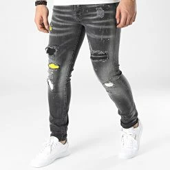 Nouveau 🛒 Jean Skinny L6015 Noir de Ikao 👏