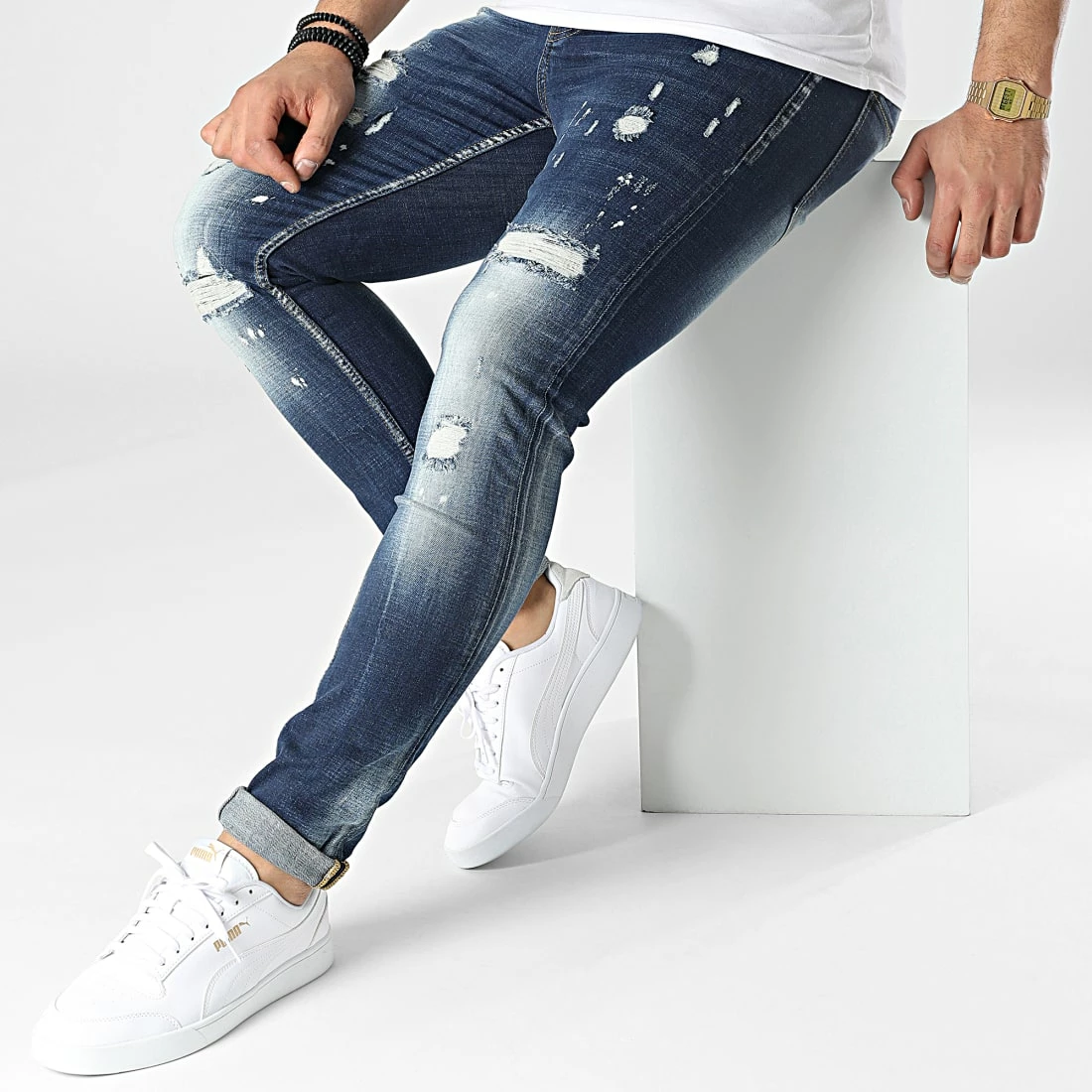 Remise 😉 Jean Skinny L6006 Bleu Brut de Ikao 👍 5 Remise 😉 Jean Skinny L6006 Bleu Brut de Ikao 👍 – Image 3
