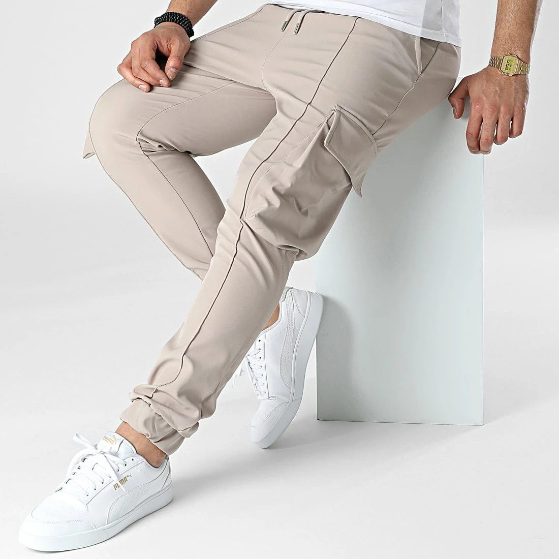 Meilleure vente ⌛ Jogger Pant LL147 Beige de Ikao ⌛ 5 Meilleure vente ⌛ Jogger Pant LL147 Beige de Ikao ⌛ – Image 3