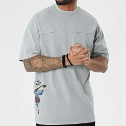 Meilleure affaire ✔️ Tee 👕 Shirt LL647 Gris de Ikao 🛒 -Ikao Soldes Boutique ikao 309130 LL647 GREY 20220317T153430 03