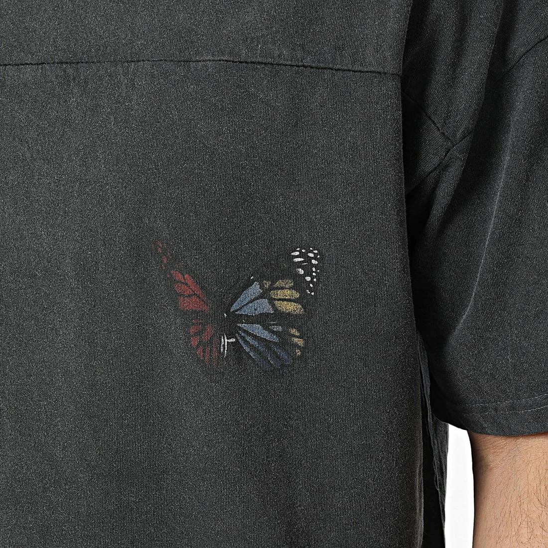 Meilleure affaire 😀 Tee 👚 Shirt LL647 Noir Chiné de Ikao 🛒 4 Meilleure affaire 😀 Tee 👚 Shirt LL647 Noir Chiné de Ikao 🛒 – Image 2