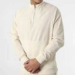 Meilleure affaire ✨ Ensemble Sweat A Col Zippé Et Pantalon Jogging LL497 Beige de Ikao ❤️ -Ikao Soldes Boutique ikao 309174 LL497 BEIGE 20220318T161942 03