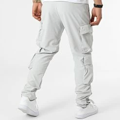 Meilleure vente ⭐ Pantalon Cargo LL650 Gris Clair de Ikao 😉 -Ikao Soldes Boutique ikao 313763 LL650 GREY 20220414T161539 04