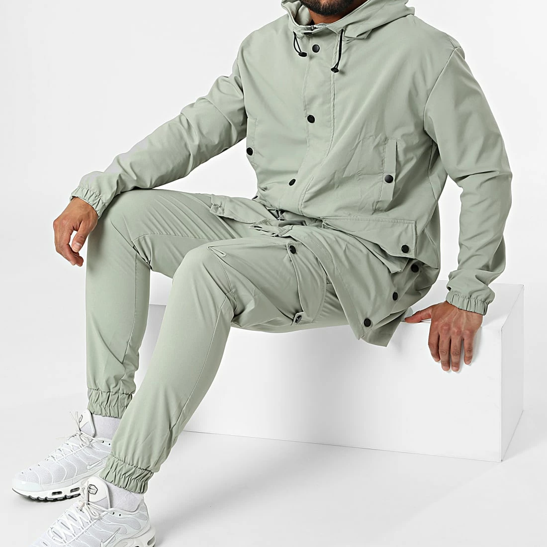 Le moins cher ⌛ Ensemble Veste Zippée Capuche Et Pantalon Jogging LL559 Vert Kaki Clair de Ikao 🔥 4 Le moins cher ⌛ Ensemble Veste Zippée Capuche Et Pantalon Jogging LL559 Vert Kaki Clair de Ikao 🔥 – Image 2