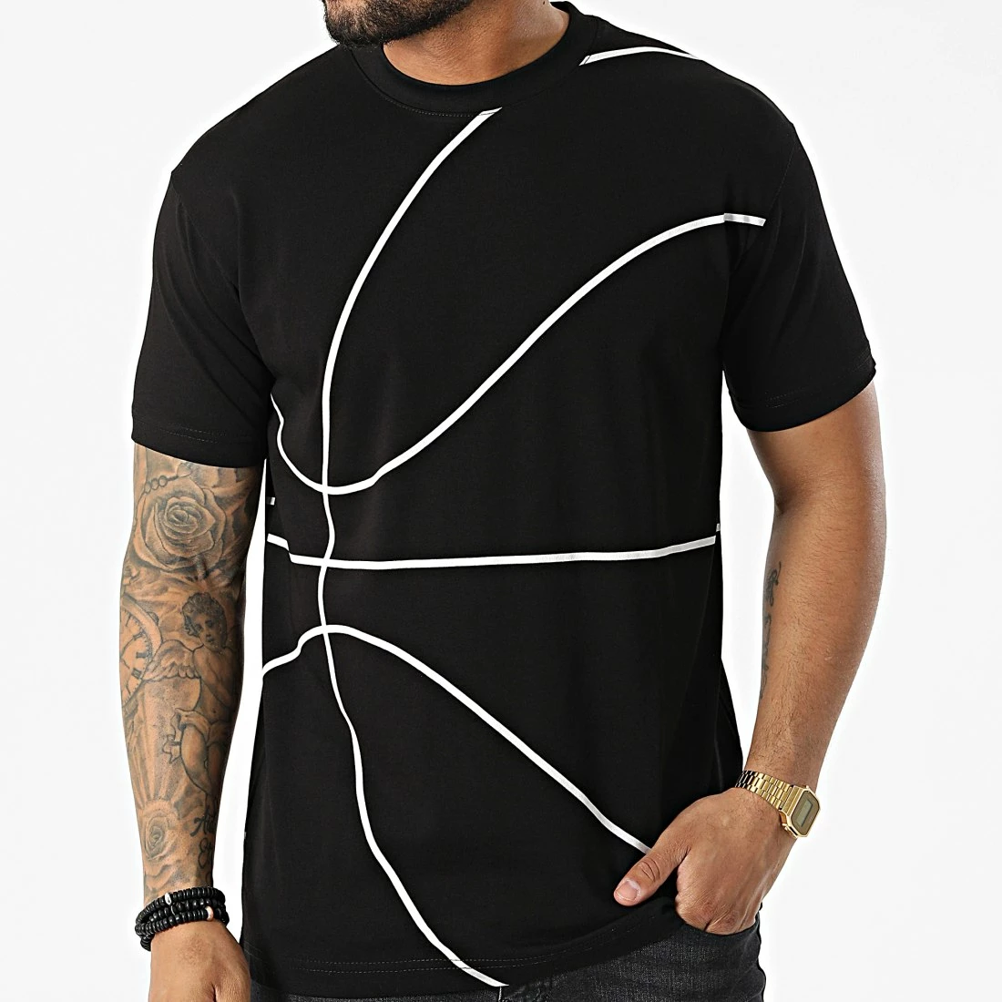 Sortie 🥰 Tee 👚 Shirt LL660 Noir de Ikao ✔️ 5 Sortie 🥰 Tee 👚 Shirt LL660 Noir de Ikao ✔️ – Image 3