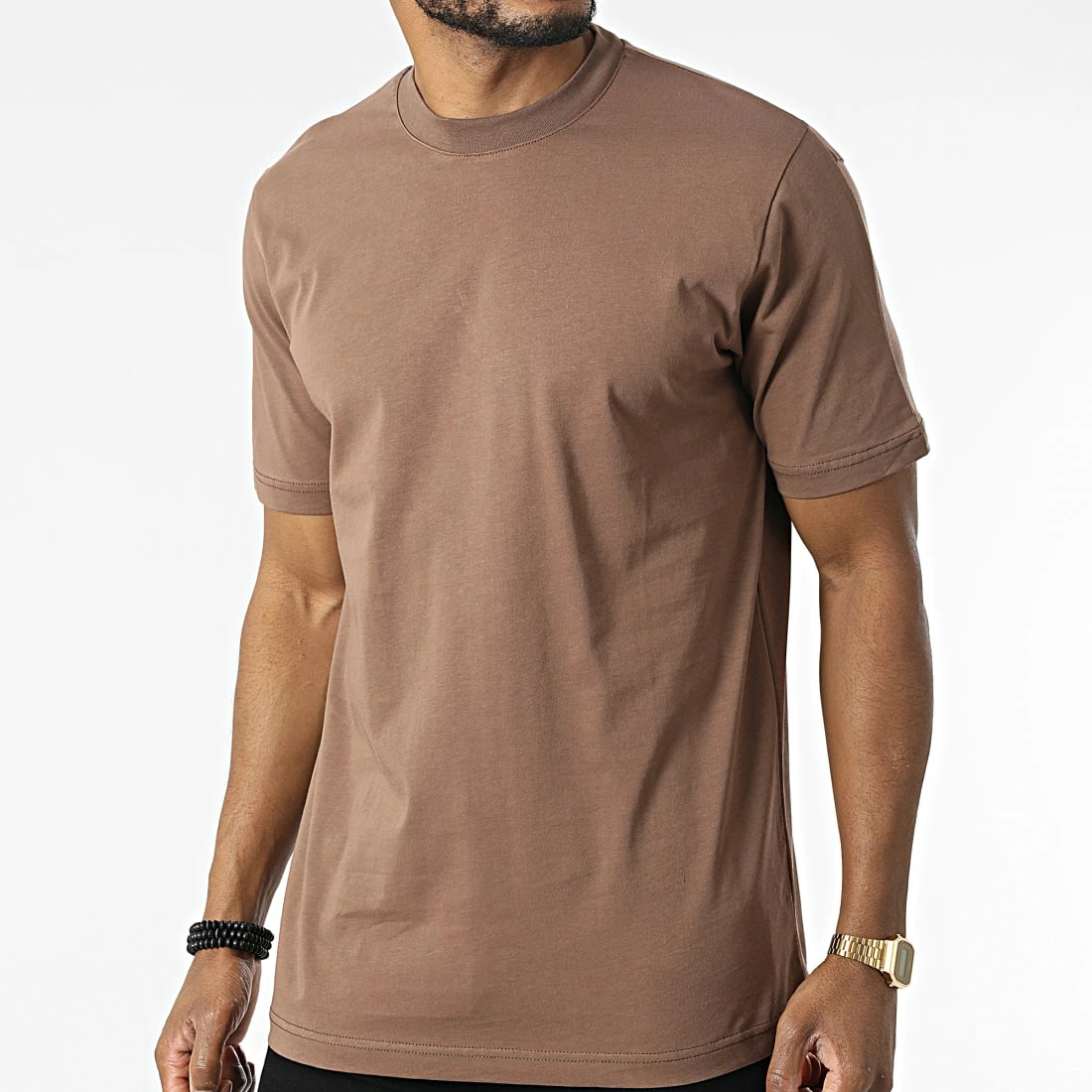 De gros 😍 Tee 👚 Shirt LL646 Marron de Ikao ❤️ 3 De gros 😍 Tee 👚 Shirt LL646 Marron de Ikao ❤️