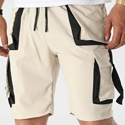 Grosses soldes 🎉 Short Jogging LL470 Beige de Ikao 😉