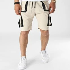 Grosses soldes 🎉 Short Jogging LL470 Beige de Ikao 😉 -Ikao Soldes Boutique ikao 317296 LL470 BEIGE 20220503T150632 03