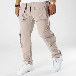 Coupon 😍 Pantalon Cargo LL620 Beige de Ikao 👏