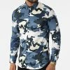 Top 10 💯 Chemise A Manches Longues LL149 Bleu Marine Beige Camouflage de Ikao ✔️