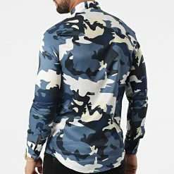 Top 10 💯 Chemise A Manches Longues LL149 Bleu Marine Beige Camouflage de Ikao ✔️ -Ikao Soldes Boutique ikao 317333 LL149 NAVY BLUE 20220505T160400 04