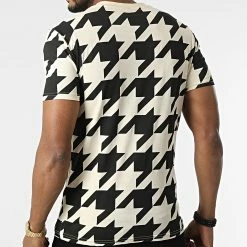 Meilleur prix 😀 Tee 👕 Shirt LL308 Beige Noir de Ikao 🛒 -Ikao Soldes Boutique ikao 317337 LL308 BEIGE 20220509T151403 04