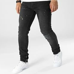 Sortie 😀 Jean Slim DH-3797C Noir de Ikao ⭐