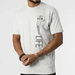 Sortie 🧨 Tee 👚 Shirt LL668 Gris de Ikao 🧨 -Ikao Soldes Boutique ikao 319576 LL668 GREY 20220517T161807 03