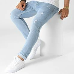 Nouveau ❤️ Jean Slim LL46 Bleu Wash de Ikao 🧨 -Ikao Soldes Boutique ikao 320793 LL46 MOD 5 20220531T162133 03