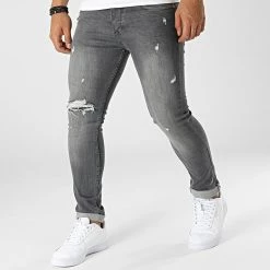 Remise ⭐ Jean Slim LL46 Gris Anthracite de Ikao 👍