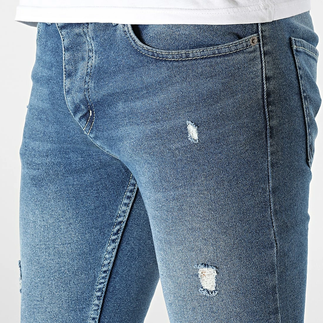 Offres 🤩 Jean Slim LL46 Bleu Denim de Ikao 👏 4 Offres 🤩 Jean Slim LL46 Bleu Denim de Ikao 👏 – Image 2