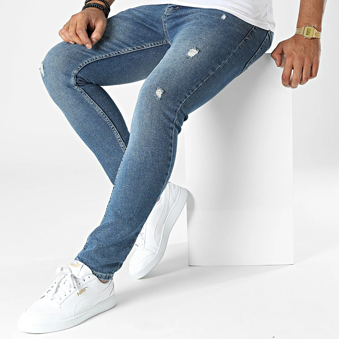 Offres 🤩 Jean Slim LL46 Bleu Denim de Ikao 👏 5 Offres 🤩 Jean Slim LL46 Bleu Denim de Ikao 👏 – Image 3