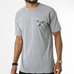 Bon marché 🥰 Tee 👚 Shirt LL678 Gris Chiné de Ikao 😀