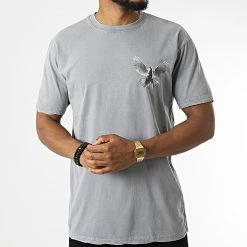 Bon marché 🥰 Tee 👚 Shirt LL678 Gris Chiné de Ikao 😀 -Ikao Soldes Boutique ikao 324411 LL678 GREY 20220617T160511 03