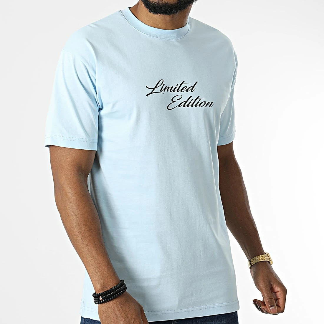 Remise 😀 Tee 👚 Shirt LL665 Bleu Ciel de Ikao 😀 5 Remise 😀 Tee 👚 Shirt LL665 Bleu Ciel de Ikao 😀 – Image 3