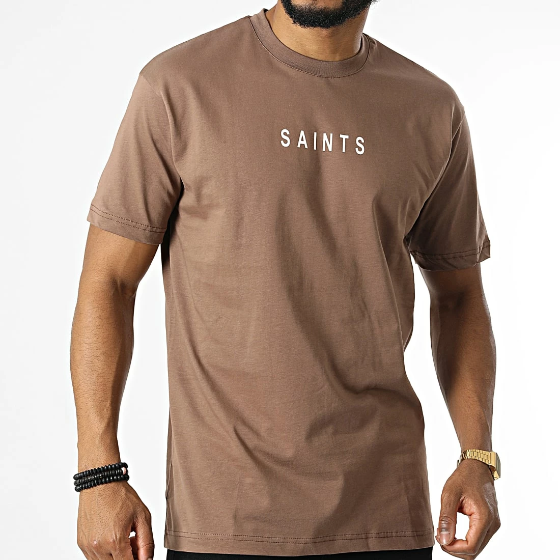 De gros 🤩 Tee 👚 Shirt LL676 Marron de Ikao 🛒 5 De gros 🤩 Tee 👚 Shirt LL676 Marron de Ikao 🛒 – Image 3