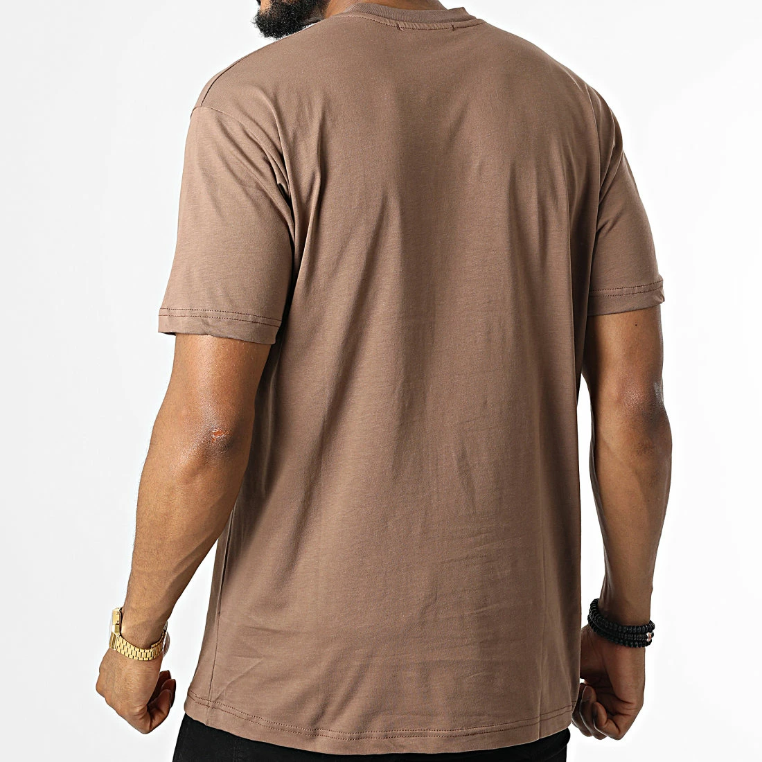 De gros 🤩 Tee 👚 Shirt LL676 Marron de Ikao 🛒 6 De gros 🤩 Tee 👚 Shirt LL676 Marron de Ikao 🛒 – Image 4