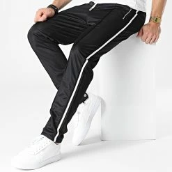 Offres ✨ Pantalon Jogging A Bandes LL677 Noir de Ikao 👍 -Ikao Soldes Boutique ikao 324498 LL677 BLACK 20220621T141327 03