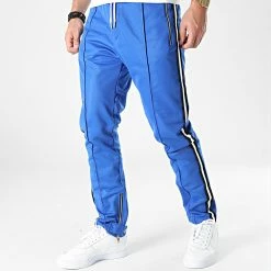 Meilleur prix 🤩 Pantalon Jogging A Bandes LL677 Bleu Roi de Ikao ⭐