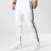 Acheter 😀 Pantalon Jogging A Bandes LL677 Blanc de Ikao 🛒 -Ikao Soldes Boutique ikao 324514 LL677 WHITE 20220621T141307 01
