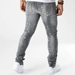 Promo ❤️ Jean Slim DH-3903 Gris de Ikao ⌛ -Ikao Soldes Boutique ikao 325735 DH 3903 LL2000035 BLACK 20220701T142144 04