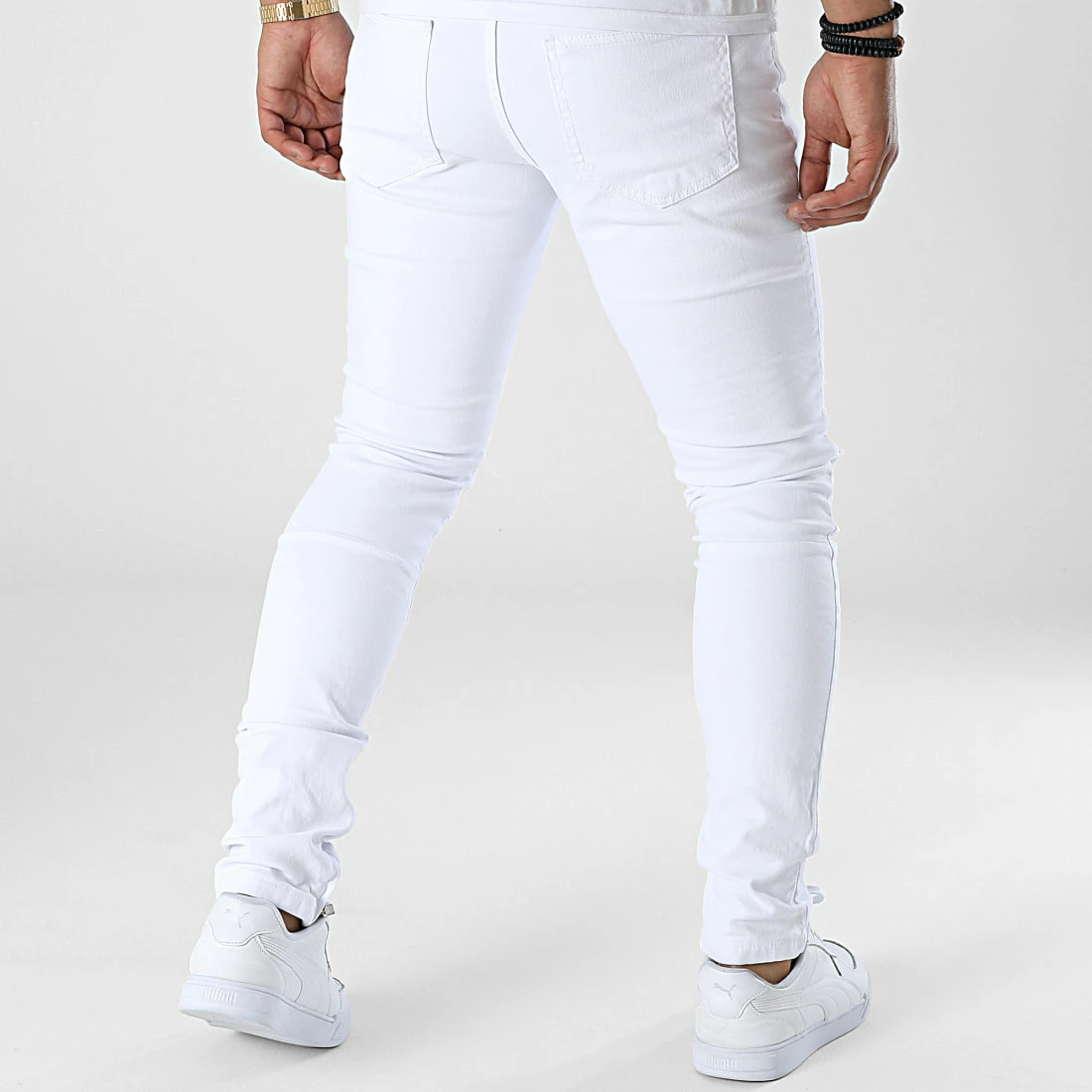 Grosses soldes 👏 Jean Slim DH-3903 Blanc de Ikao 👍 6 Grosses soldes 👏 Jean Slim DH-3903 Blanc de Ikao 👍 – Image 4