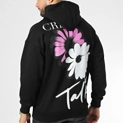 Coupon 😀 Sweat Capuche LL691 Noir de Ikao 🤩