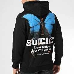 Ikao Soldes Boutique 29 Acheter ❤️ Sweat Capuche LL688 Noir de Ikao ✔️